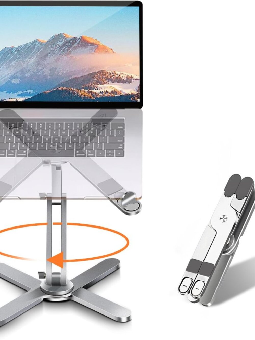 Ergonomic Laptop Stand with 360-Degree Rotation - Fits Laptops up to 16"